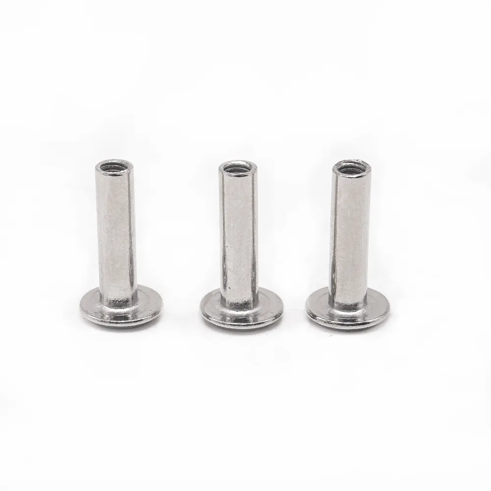 Fixadores personalizados Rebite oco Semi Tubular Rebites De Cabeça Plana De Alumínio De Aço Inoxidável