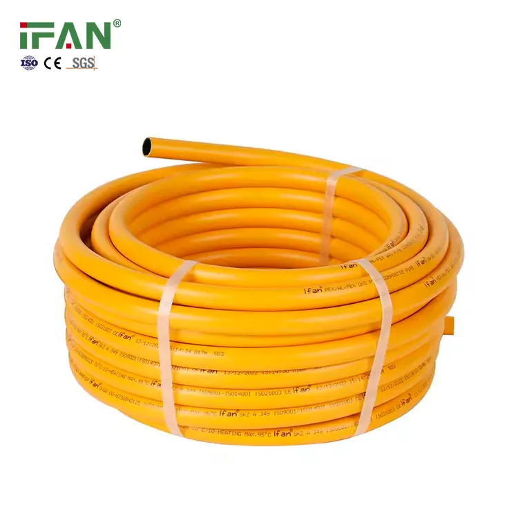 IFAN中国メーカー黄色プラスチックAlパイプガス多層Pexパイプチューブホース配管Pexガスパイプ