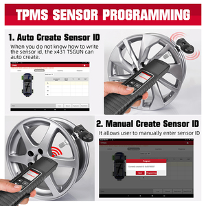 Herramienta de programación TPMS para coche, 433MHZ, Sensor RF de presión de neumáticos, activador de aprendizaje OBD2, escáner para X431 V/PRO3S +/PAD LAUNCH TSGUN - Product Image 6