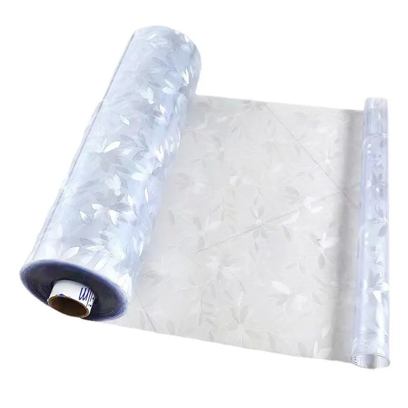 Model baru fleksibilitas plastik taplak meja super halus bening tahan air transparan Pvc lembar untuk pelindung lantai