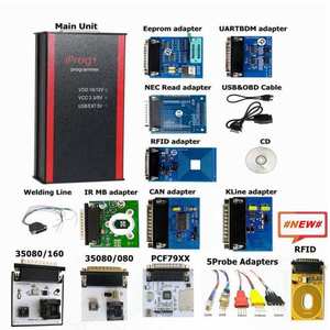 V87 Iprog+ Full Set <strong>Key</strong> <strong>Programmer</strong> Support 12 Full Adapters Support IMMO Correction SRS Reset Professional ECU
