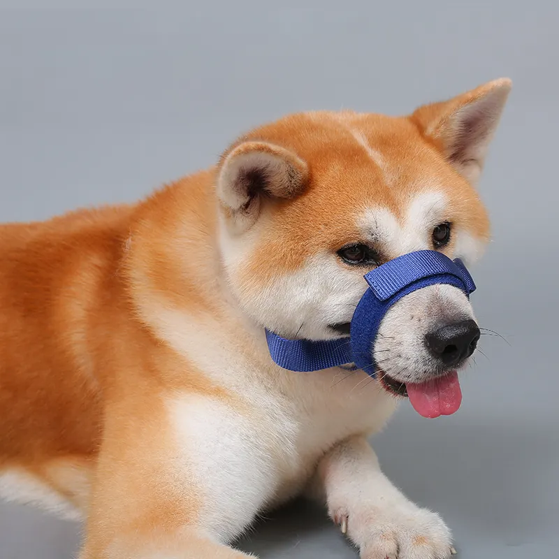 Cubierta de boca de perro transpirable de plástico suave, cubierta de boca de Mascota, bozal de perro antimordedura para evitar gritos, cubierta de boca de perro mordedor