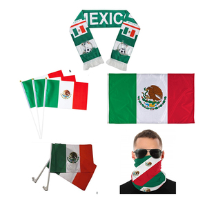 Promotion Mexico Sports <strong>Flags</strong> Wholesales Customize Logo Full Color Polyester Cheap Football Soccer Fans <strong>Cheer</strong> Scarf <strong>Flags</strong> - Product Image 1