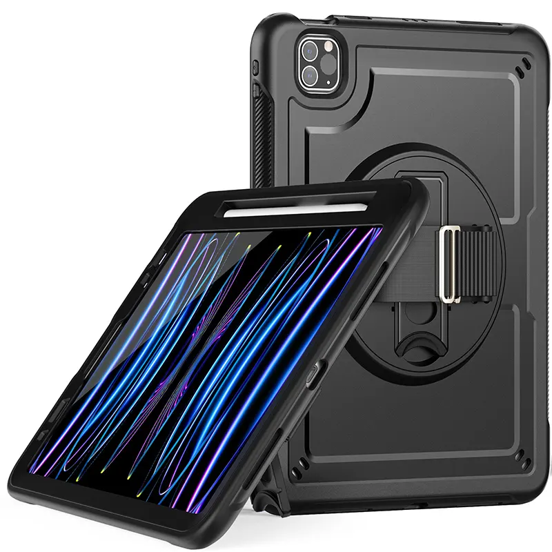TPU defender Kids defender Tablet Case for iPad Pro 11 2018/2020/2021/2022 shoulder strap 360 rotate stand