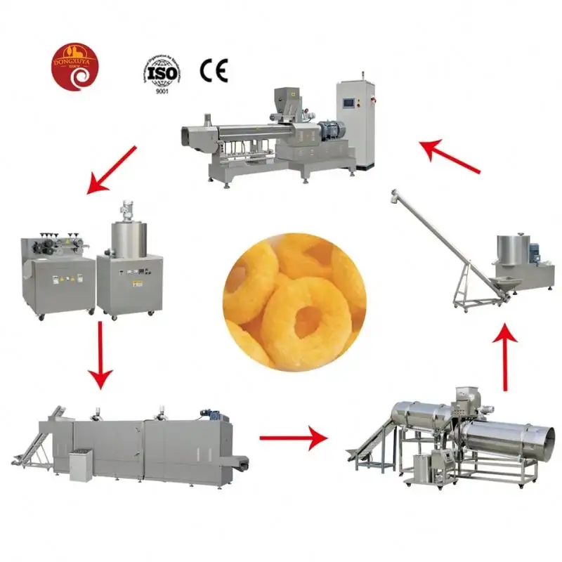 Linha de processamento de alimentos para lanches extrusão de enchimento de núcleo máquina de fazer creme de geleia de lanches soprando