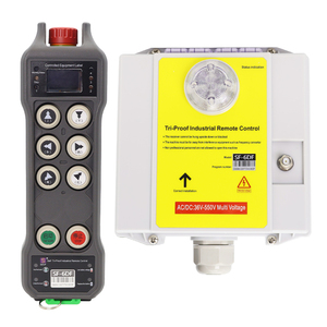 Manufacturer Supply 6 <strong>Push</strong> <strong>Buttons</strong> Double Speed <strong>Wireless</strong> Crane Pendant Electric Hoist Remote Control With Fingerprint <strong>System</strong> - Product Image 1