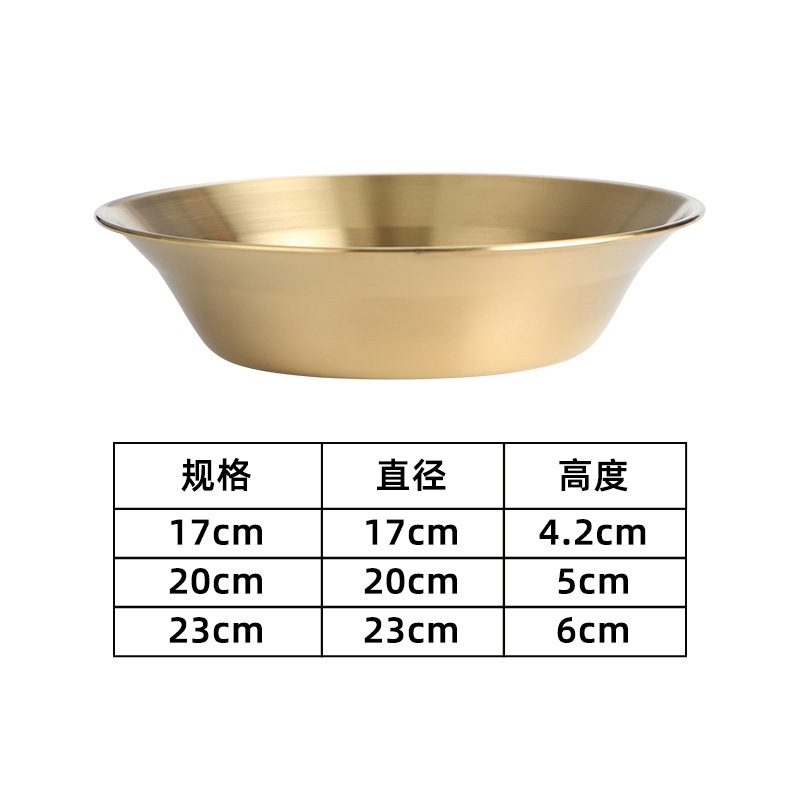 Flat-bottomed soup plate (gold)