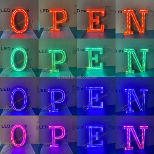 Capital Letters <strong>Led</strong> OPEN Sign 35cm, Aluminum <strong>PCB</strong> Convex Lens RGB Color <strong>Led</strong> Sign Board DC12V 30W Waterproof <strong>Led</strong> Module - Product Image 6