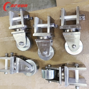 OEM/ODM定制超重型实心铸钢脚轮全钢板脚轮，带旋转和刚性样式