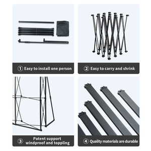 <strong>Pop</strong> <strong>up</strong> <strong>Display</strong> Backdrop Fabric Exhibit <strong>Display</strong> Banner Backdrop Structure <strong>Frame</strong> - Product Image 6
