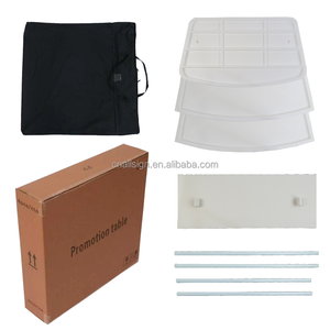 户外活动促销柜台塑料促销桌打开和关闭与定制横幅 - Product Image 4