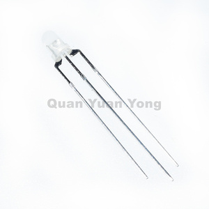แอลอีดีไดโอดสีเขียวสีแดงขั้วบวกทั่วไป F3หมอก LED แบบจุ่มสองสีขาว3มม. - Product Image 4