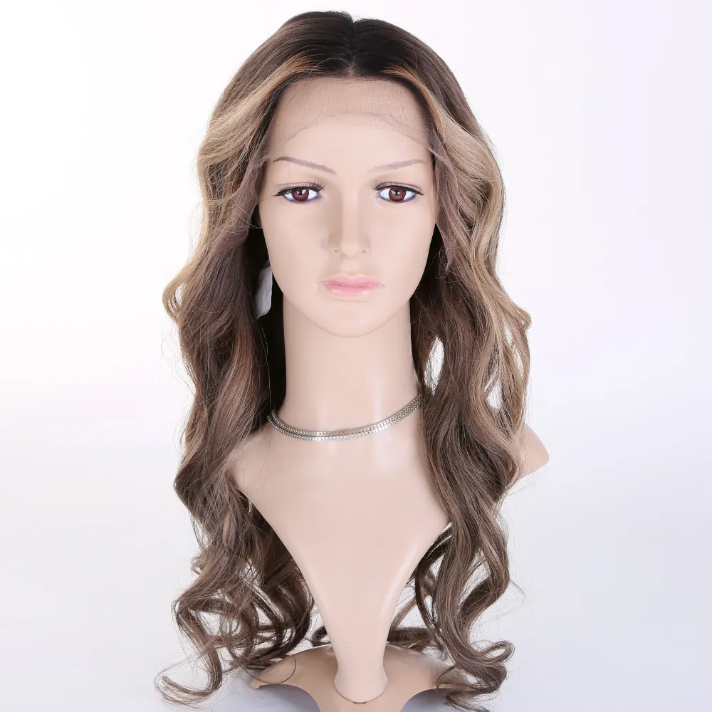 Luxury transparent lace wig light brown color front lace wig human hair for beautiful women peruvian hair wig