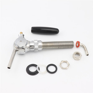 Homebrewベルギービール蛇口ボール型ドラフトビールタップ、長さ100mm G5/8 "シャンク銅クロームメッキフローコントロール - Product Image 6
