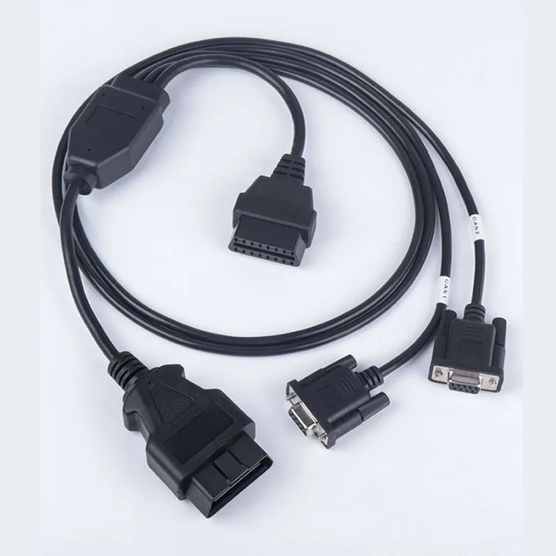 OBD2 1 male to 2 DB9 and OBD female cable for Emgrand ev electronic water pump