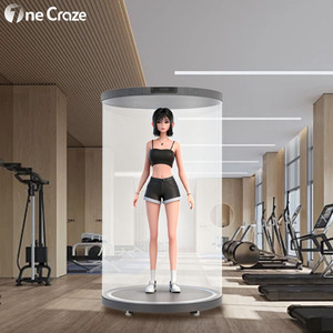 75-inch ai Holographic Pod cabin ảo chào đón người đàn ông màn hình trong suốt tương tác ai <span class=keywords><strong>3D</strong></span> ba chiều kỹ thuật số con người biển hiệu - Product Image 2