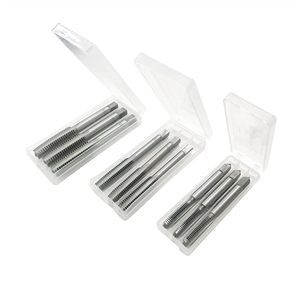 High Speed Steel Hand Threading Tapping Tool <strong>Kit</strong> 3pcs Hand Tap Set <strong>Taper</strong>/Plug/Bottom Straight Flute Thread Screw Taps - Product Image 5