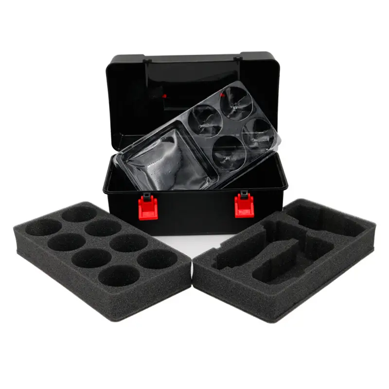 ポータブルベイブレードバーストジャイロランチャーレシービングボックス収納3色: フォーム付きグレー、ブラック、レッドケース1PC