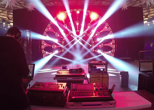 350 3-in-1 Pattern RGB Light DMX Control Pantalla LCD con efecto de atomización para Party Bar y Night Club
