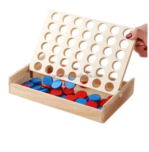 High-end Detachable Classic <strong>Game</strong> Wooden 4 in a Row <strong>Game</strong> Set Collect in a Line <strong>Game</strong> Children's Learning Toy - Product Image 2