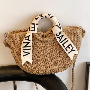 Bolsa transversal de palha para praia, padrão de beleza, barata, bolsa de palha, para mulheres