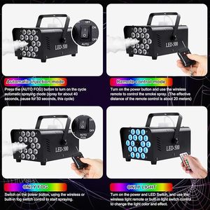 เครื่องสร้างหมอกเวที LED 18นิ้ว500W 2500CFM รีโมทควบคุมเครื่องสร้างควันสำหรับงานแต่งงานงานปาร์ตี้ฮาโลวีน - Product Image 3