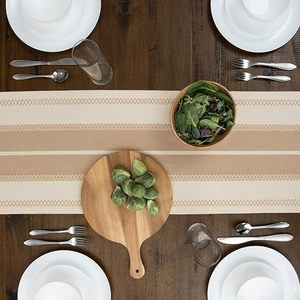 Bảng <span class=keywords><strong>Runner</strong></span> dệt bông màu be trang trại mộc mạc bảng <span class=keywords><strong>RUNNER</strong></span> cho nhà bếp hiện đại - Product Image 4