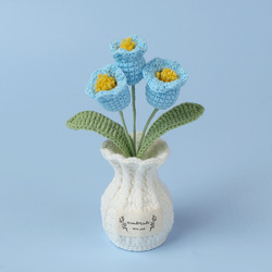 3 muguet blanc vase-bleu