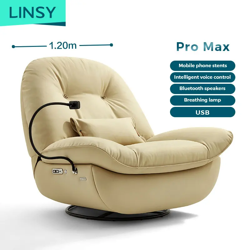 Linsy بو واحد مقاعد مقعد العربة قابلة للتعديل المعيشة غرفة الطاقة أريكة واحدة كرسي كرسي بظهر للاستلقاء