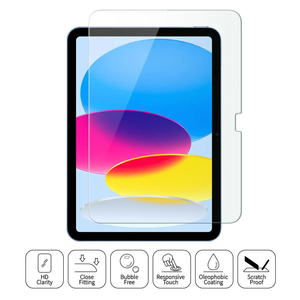 ฟิล์มป้องกันหน้าจอแท็บเล็ตกระจกเทมเปอร์ใส9H ป้องกันรอยขีดข่วนสำหรับ Apple iPad 10.9นิ้วรุ่น10th 2022 - Product Image 2