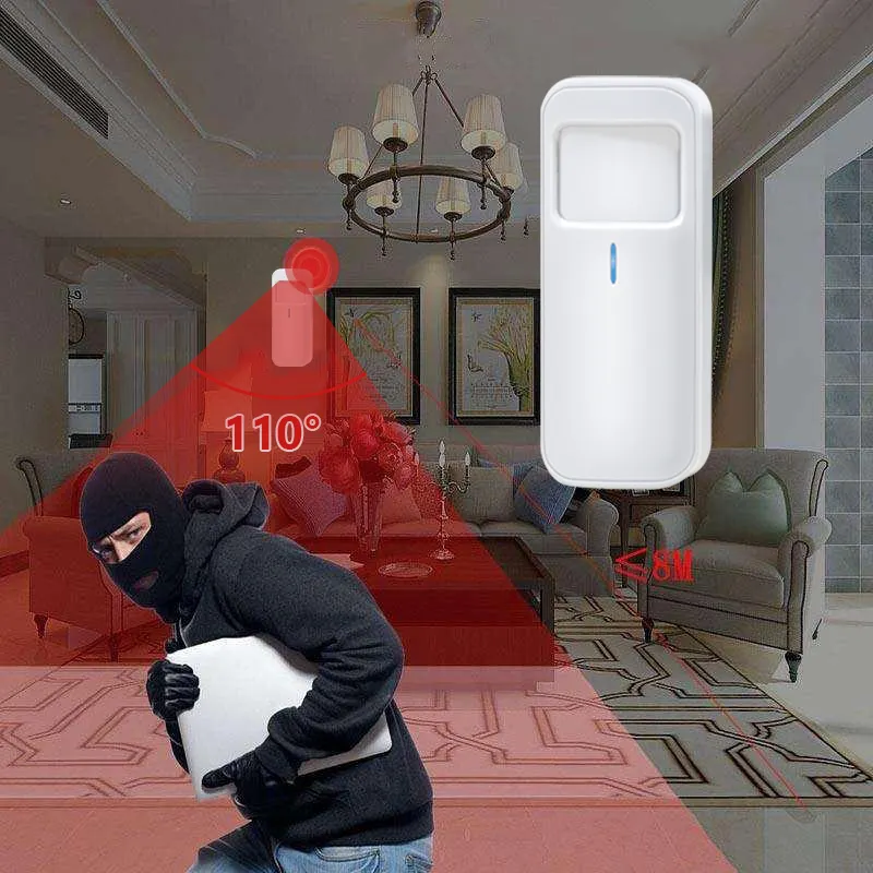 Daytech Tuya Wireless 433MHz Pir Motion Detector sistema di allarme di sicurezza domestica sensore PIR per interni rilevatore a infrarossi