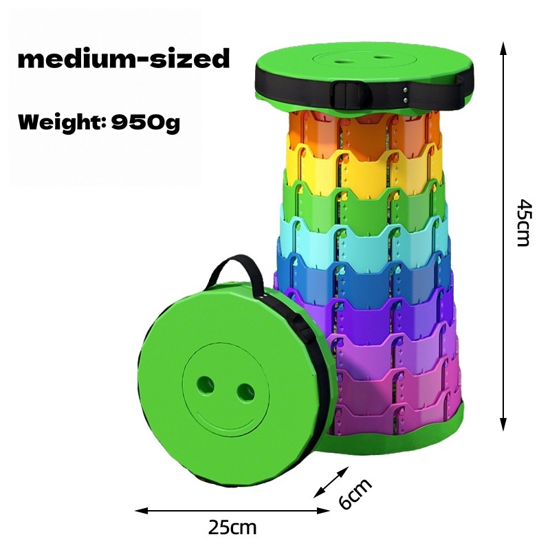 Taille moyenne - Vert - Couleur arc-en-ciel