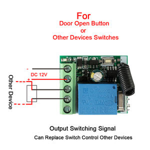 ユニバーサルワイヤレスリモートコントロールスイッチDC12V 4CHリレーレシーバーモジュール、4チャンネルRFリモート433 Mhzトランスミッター付き - Product Image 4
