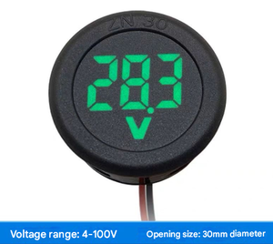 แผงหน้าจอมิเตอร์วัดแรงดันไฟฟ้าแบบวงกลมใช้ไฟฟ้า DC แบบ4-100V - Product Image 2