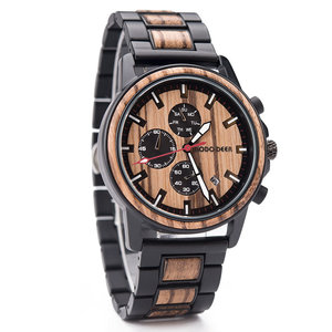 For <strong>DODO</strong> DEER Shenzhen Men's Luxurious Wooden Watch with Multifunction Stainless Steel Quartz Pointer Dial Display Perfect <strong>Gift</strong> - Product Image 1