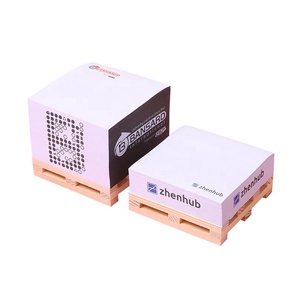 Bloc de notas autoadhesivo para notas adhesivas, bloque de impresión promocional personalizado de 4 lados, Cubo de notas, nota adhesiva con paleta de madera - Product Image 1