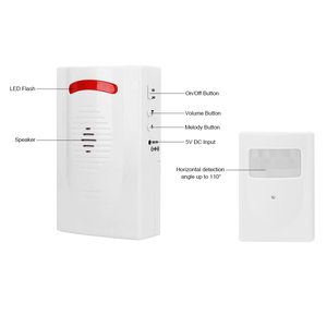 Alarma de sensor de movimiento inalámbrico para exteriores al por mayor de fábrica con 5 campanas para alarma de seguridad para el hogar - Product Image 2