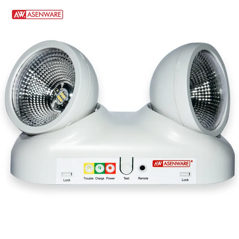 Asenware contra incendios convencionales de luz de emergencia sistema doble lámpara de LED de luz de emergencia AW-EL207 para oficina