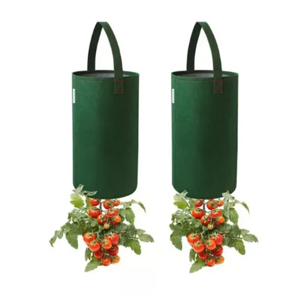 Pot de jardin pour plantes, fraises, légumes, fleurs, sac de culture suspendu en feutre