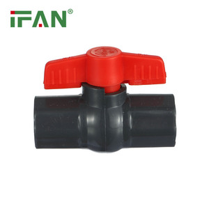 Ifan siyah renk 2 inç plastik PVC küresel vana V1/2-V2 PVC kadın küresel vana PVC küresel vana - Product Image 4