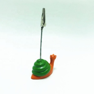 Vật tư văn phòng nhựa ốc bức tượng hình Memo Clip chủ kim loại cá sấu Clip ảnh thẻ tên Clip đứng - Product Image 2