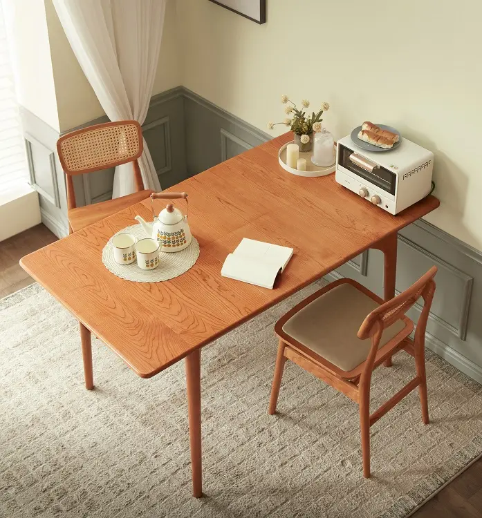 L9111 mesa plegable de madera maciza pequeña mesa de comedor para el hogar y silla mesa plegable portátil moderna simple