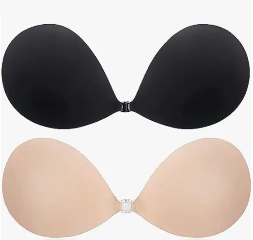 Adhesive Bras Sticky Wing-Shape Reutilizável Strapless Backless Invisible Push Up Silicone Bra Para Mulheres Partywear Casamentos