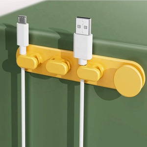 Silicone USB Desktop <strong>Cable</strong> Mount Fixing Winder <strong>Tidy</strong> Management Holder Silicone Desktop USB Silicone <strong>Cable</strong> Clamp Clips Organizer - Product Image 4