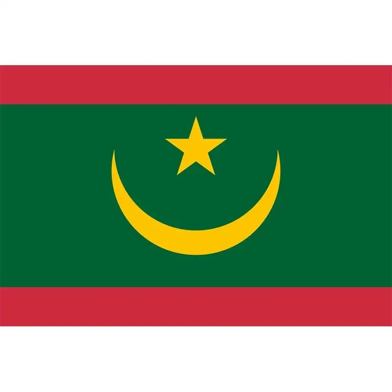Huiyi prodotto di vendita caldo 90*150cm bandiere nazionali mauritane promozione personalizzata elezione Mauritania bandiera