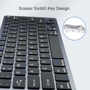 Miniteclado ergonómico de ratón inalámbrico, 3 modos, para ordenador portátil, escritorio, Mac, oficina en casa - Product Image 3