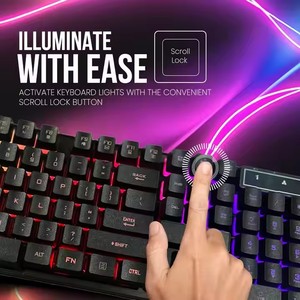 NEW Arrival High Quality Ergonomics Cheap Wholesale Mixing LED Computer Desktop Standard Gaming <strong>Keyboard</strong> and Mouse Combo - Product Image 3