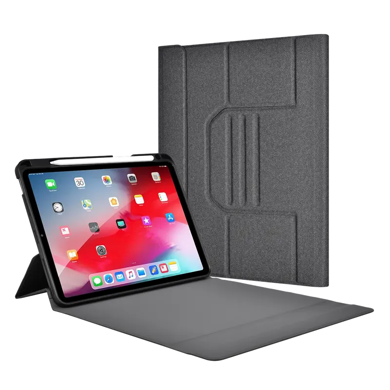 פטנט Filp עור מפוצל מקרה תמיכה מגנטי להסרה אלחוטי Bt מקלדת מחזיק עבור ipad 10.5 11.0 12.9 tablet