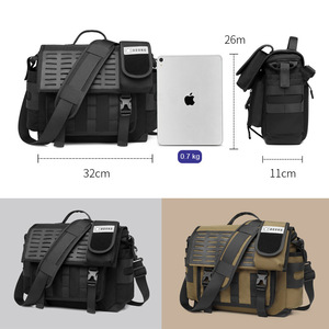 Ozuko 9445 özel spor moda stil Messenger erkekler Polyester Crossbody erkekler iş çantası özel Trekking omuz tek kollu çanta - Product Image 6