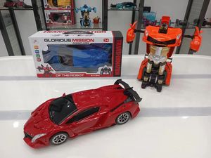 1/12 2.4G 5CH sensore a mano RC Robot auto giocattoli più venduti 2 in1 telecomando elettrico Robot giocattolo per ragazzi - Product Image 3